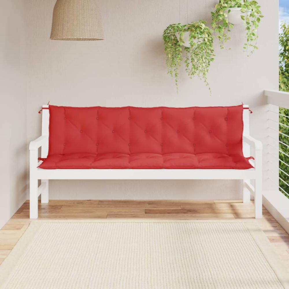 vidaXL Gartenbank-Auflagen 2 Stk. Rot 180x50x7 cm Oxford-Gewebe 361722 Bild 1