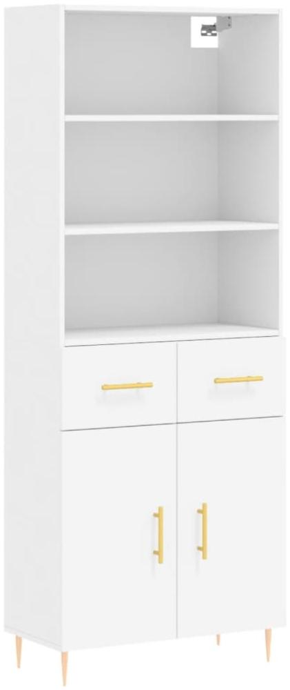 vidaXL Highboard Weiß 69,5x34x180 cm Holzwerkstoff 3200505 Bild 1