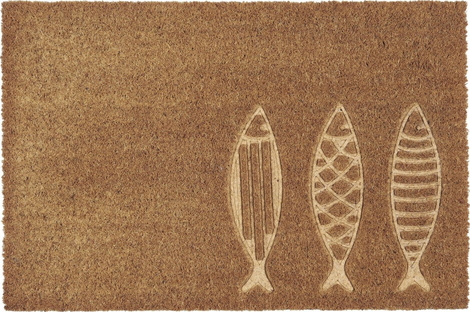 Ib Laursen - Fußmatte Türmatte Fußabtreter Fische Natur Kokos PVC 2806-00 Bild 1