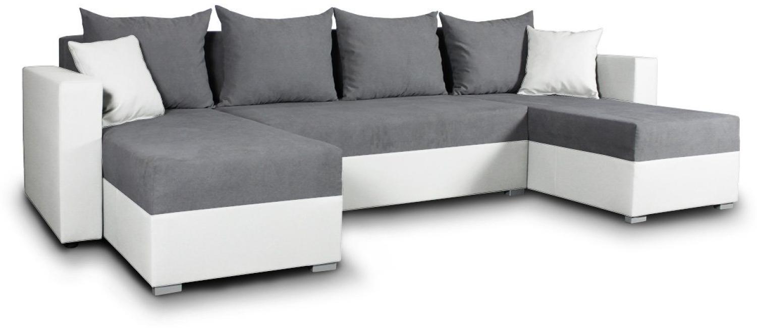 Sofnet Wohnlandschaft Beno, mit Schlaffunktion und Bettkasten, Ecksofa, U-Form Couch, Schlafsofa Bild 1