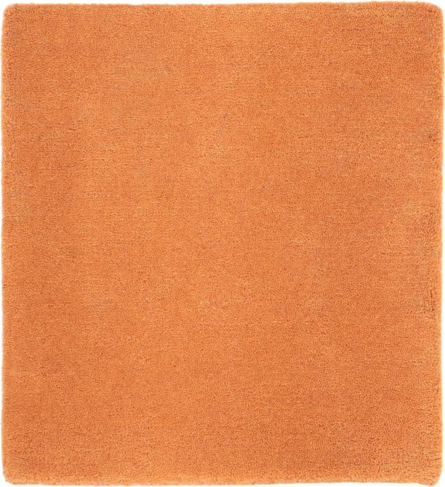 Morgenland Nepal Teppich quadratisch - 49 x 44 cm - orange Bild 1