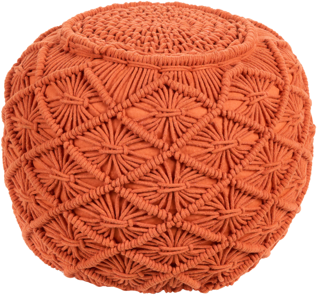 Pouf BERKANE Orange Baumwolle 40 cm 40 cm Bild 1