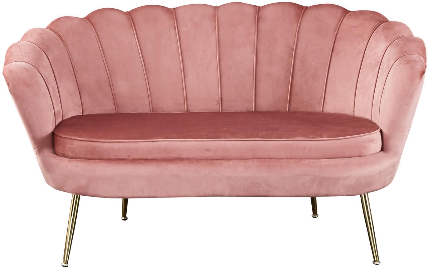 Muschelsofa Polyester und Metall Rosa 136x77x78 cm Bild 1