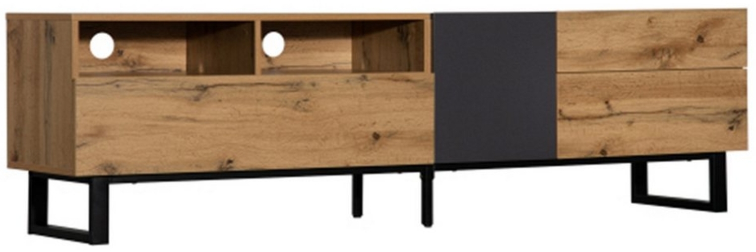 Celya TV-Schrank Moderne Farbe passend Holz Maserung TV Schrank 180cm stabil Bild 1