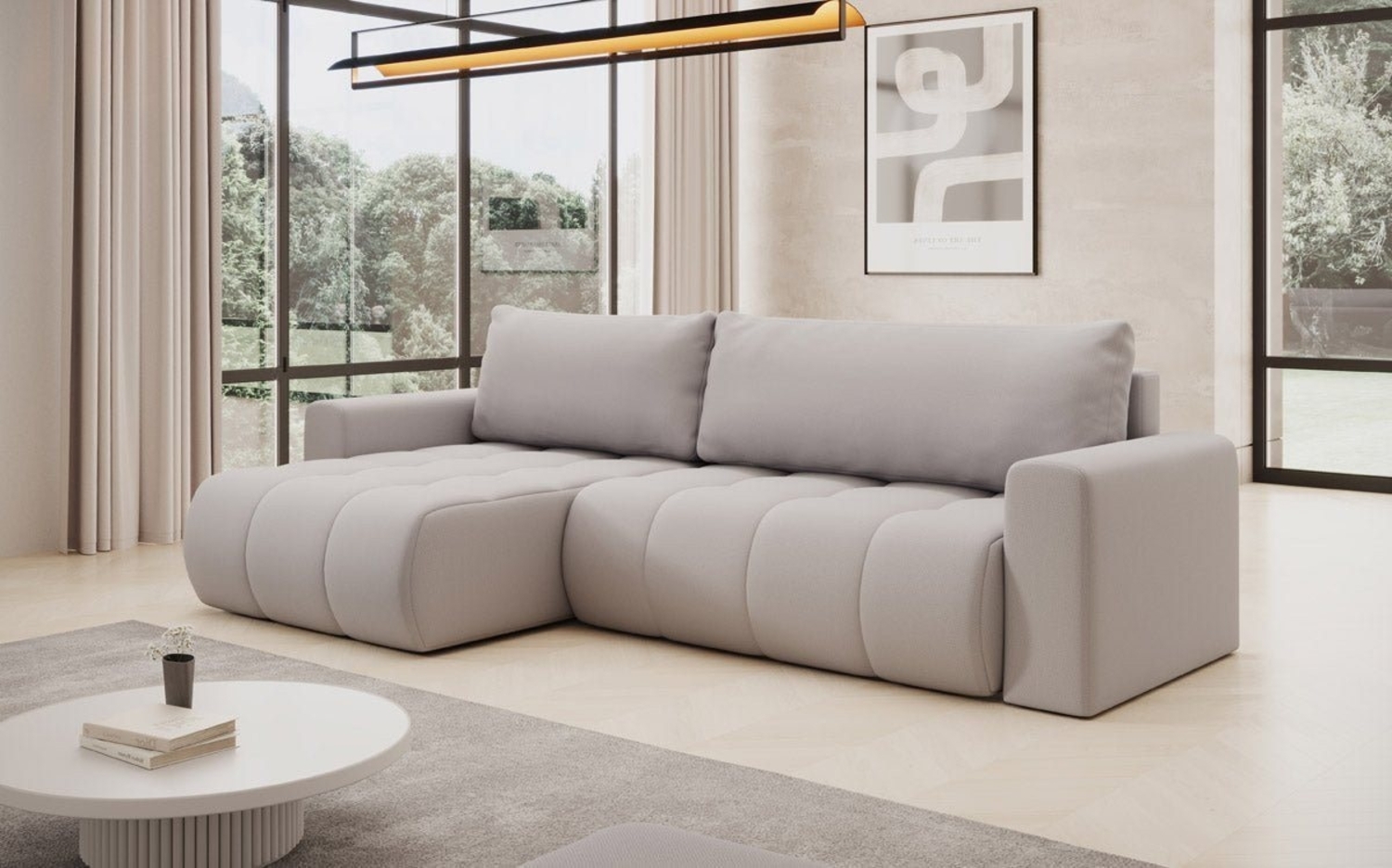 Luxusbetten24 Schlafsofa Designer Sofa Venezia, mit Schlaffunktion und Stauraum Bild 1