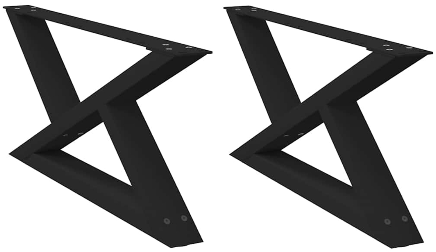 vidaXL Couchtischbeine 2 Stk. Schwarz 70x(30-31,3) cm Stahl 4012692 Bild 1