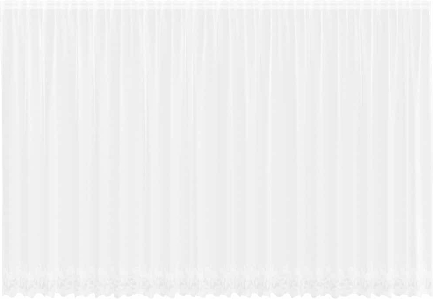 vidaXL Spitzenvorhang mit Vorhängen Floral Weiß 245 x 600 cm Polyester 4107822 Bild 1