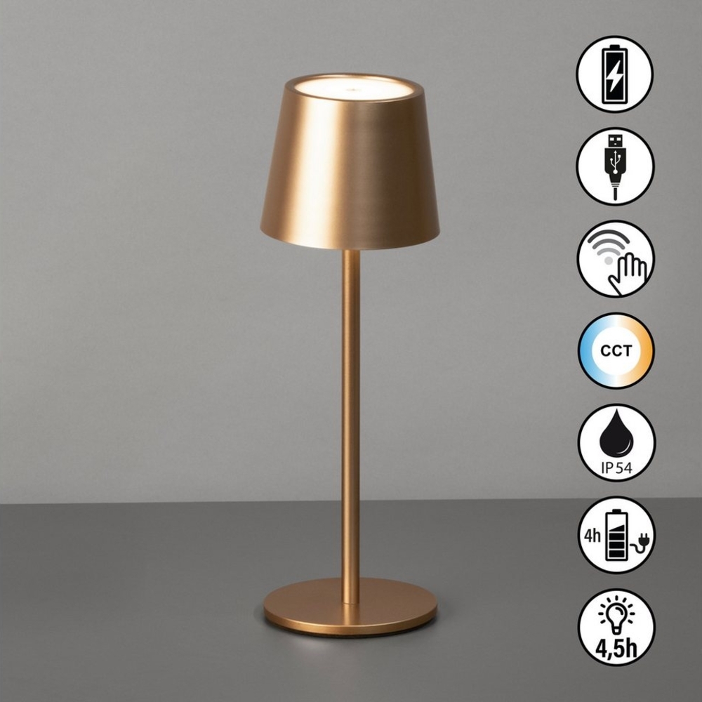 easy! BY FHL Außen-Tischleuchte Roxi, Dimmfunktion, Farbsteuerung, USB-Ladefunktion, LED fest integriert, Warmweiß, lange Leuchtdauer Bild 1