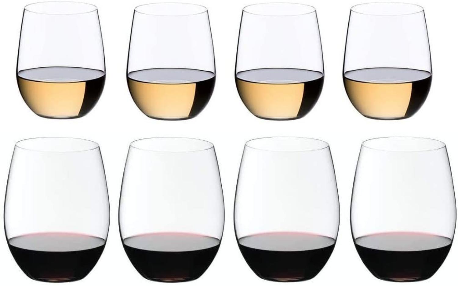 Riedel O Kauf 8 Zahl 6, 4 x Cabernet / Merlot 0414/0 & 4 x Chardonnay / Viognier 0414/05, hochwertiges Glas, 5414/50 Bild 1