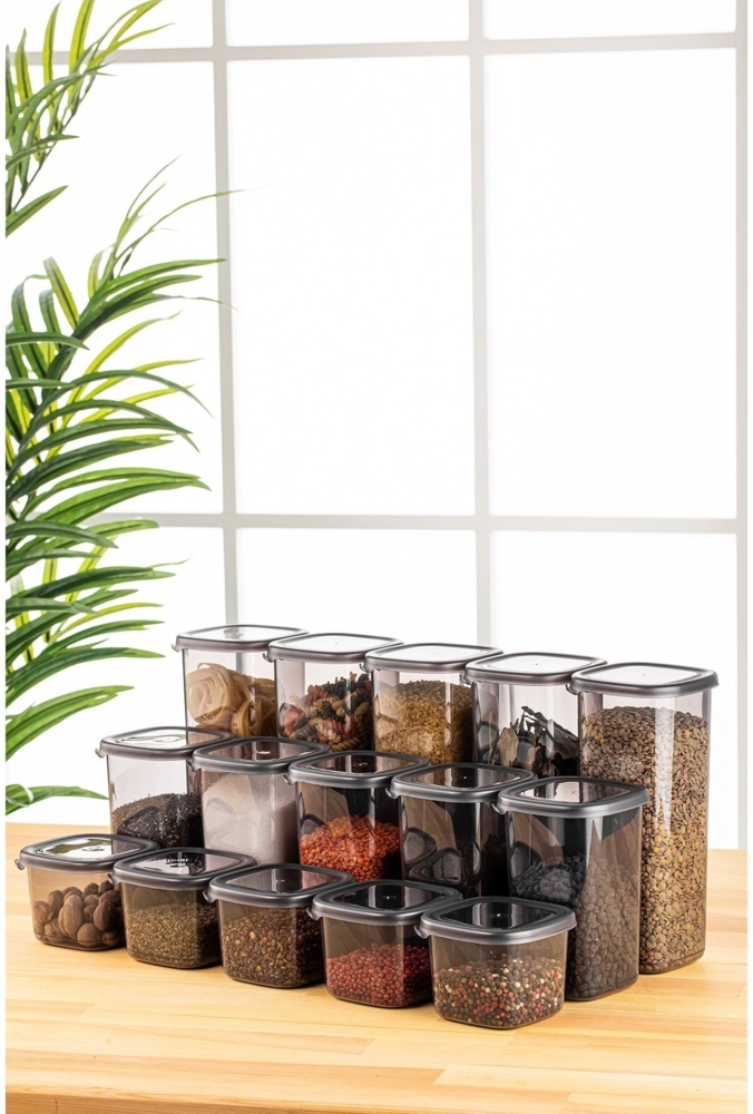 Aufbewahrungsbox-Set (15-teilig), 'BNMPEGYAS15', Anthrazit Bild 1