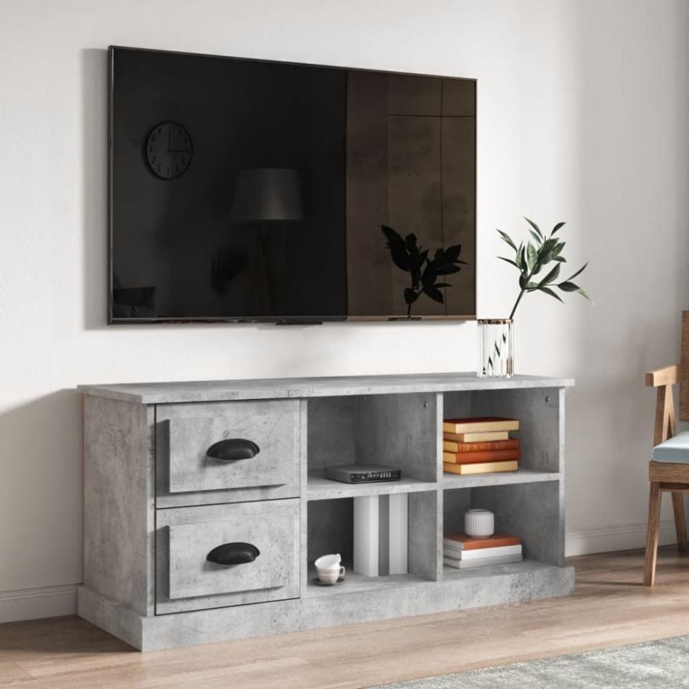 vidaXL TV-Schrank Betongrau 102x35,5x47,5 cm Holzwerkstoff 816180 Bild 1