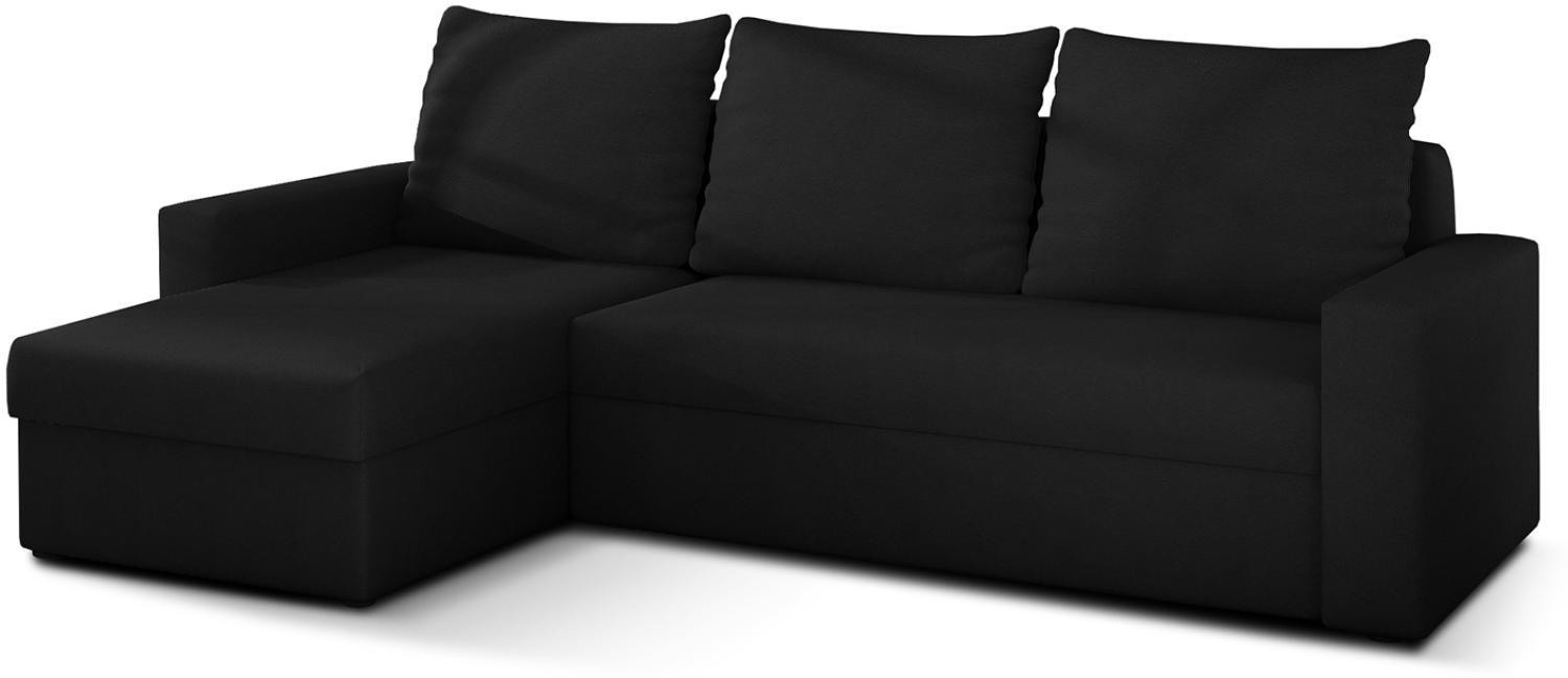 Livio, Ecksofa, Eckcouch, Schwarz Bild 1