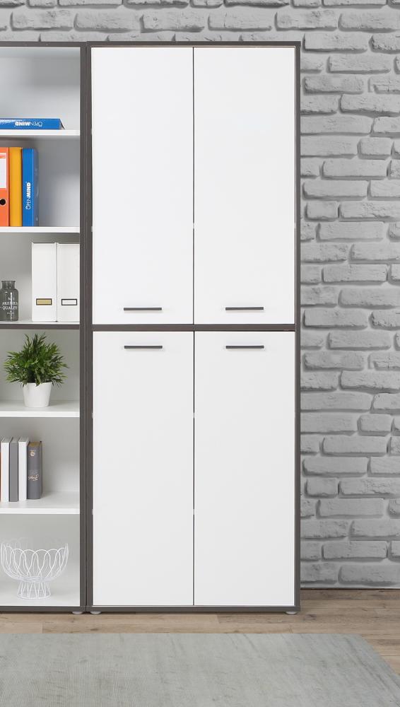 Büroschrank Keflavik White-Uni Wolfram grey Bild 1