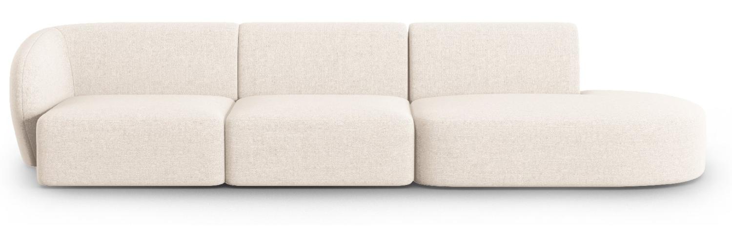 Micadoni Modulares Sofa Shane 4-Sitzer Rechts Chenille Hellbeige Melange Bild 1