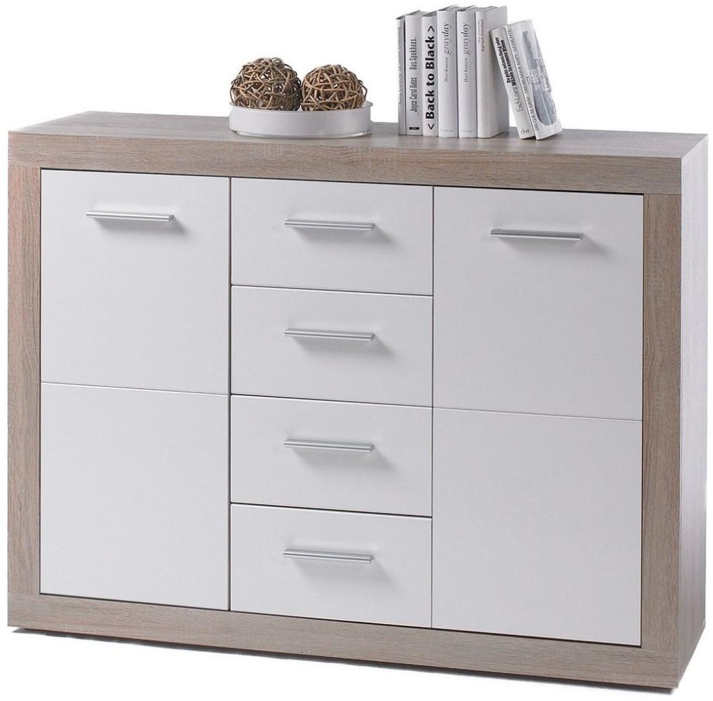 Kommode >Lisetta< in Sonoma-Eiche - 117x88x37cm (BxHxT) Bild 1