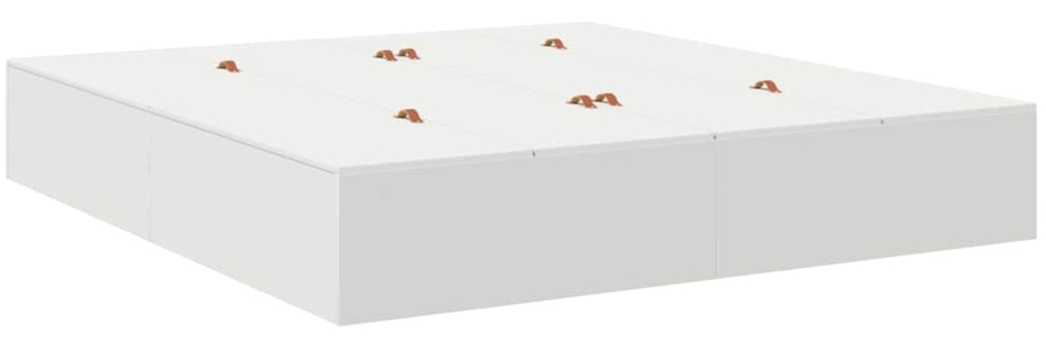 vidaXL Aufbewahrungsbettgestell Weiß 200 x 200 cm Holzwerkstoff 3335357 Bild 1