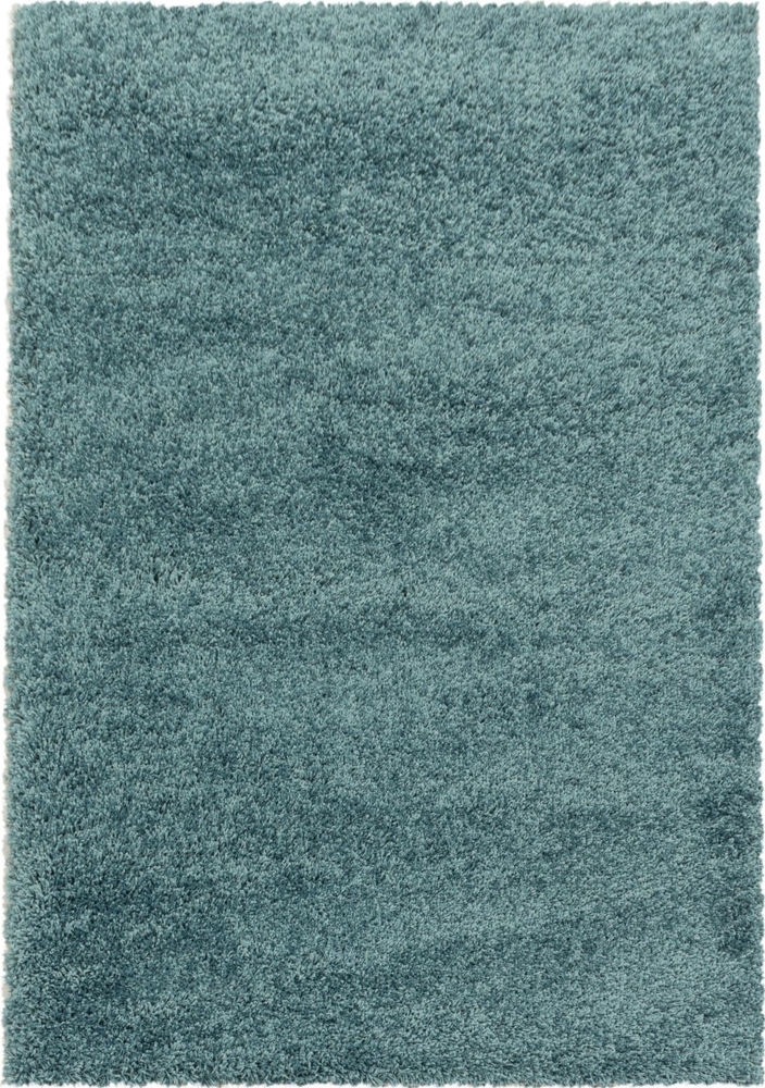 Hochflor Teppich Sima Läufer - 80x150 cm - Blau Bild 1