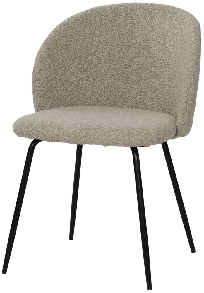 2er Set Stühle Sit&Chairs 60 x 78 x 48 cm Polyester Metall Taupe Schwarz Bild 1