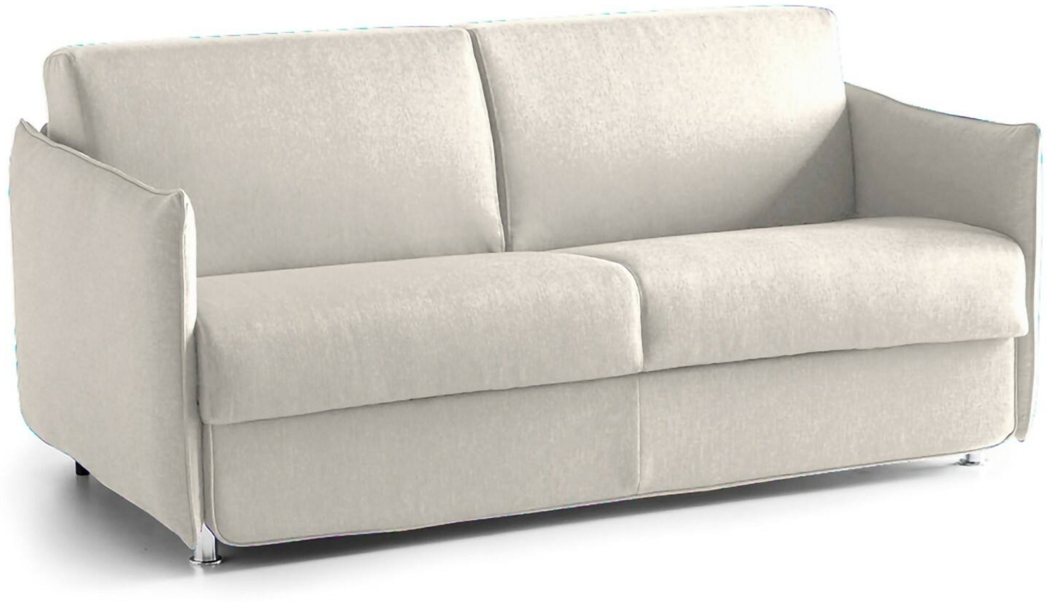 Dmora 2-Sitzer festes Sofa Varedo, Lineares Sofa für Wohnzimmer, gepolstert, abnehmbarer Bezug, 100 % Made in Italy-Qualität, 180x95 h90 cm, Beige Bild 1