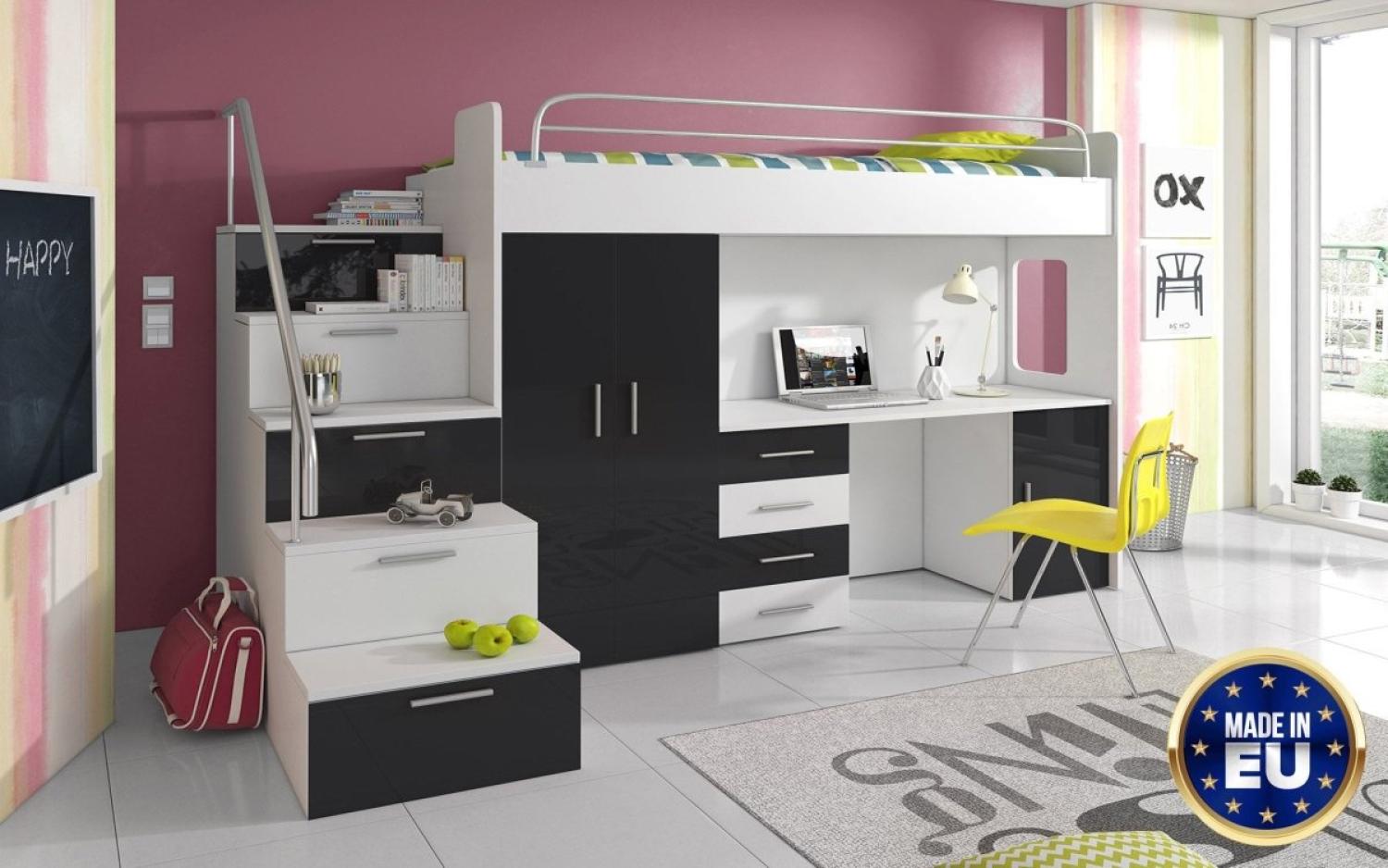 Kinderhochbett Dream Schwarz Bild 1