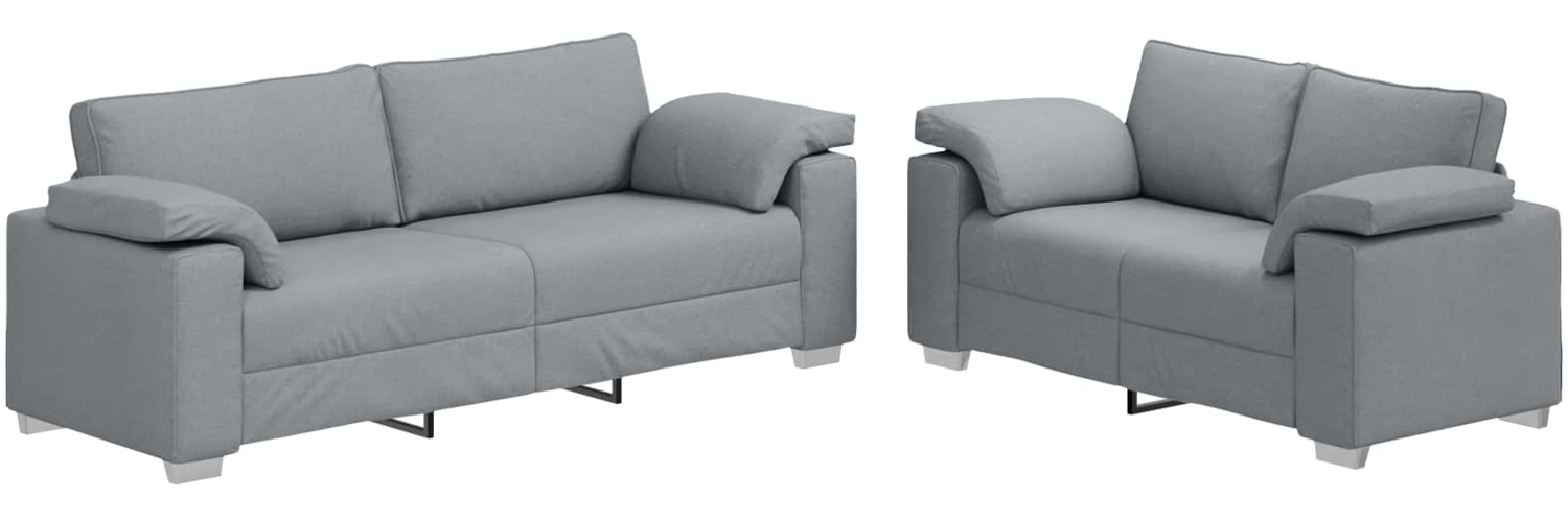 vidaXL Sofa Set 2 pcs Hellgrau 219 x 77 x 82 cm Stoff 3324740 Bild 1