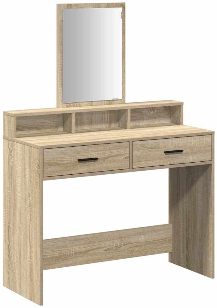 vidaXL Schminktisch Sonoma-Eiche 100 x 41 x 140 cm Holzwerkstoff 865147 Bild 1