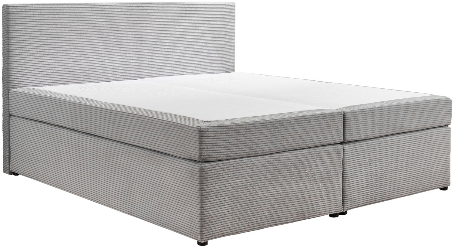 Boxspringbett Arutua / BX890 Aspen, Stoff, Silber, 160 x 105 x 208 cm Bild 1