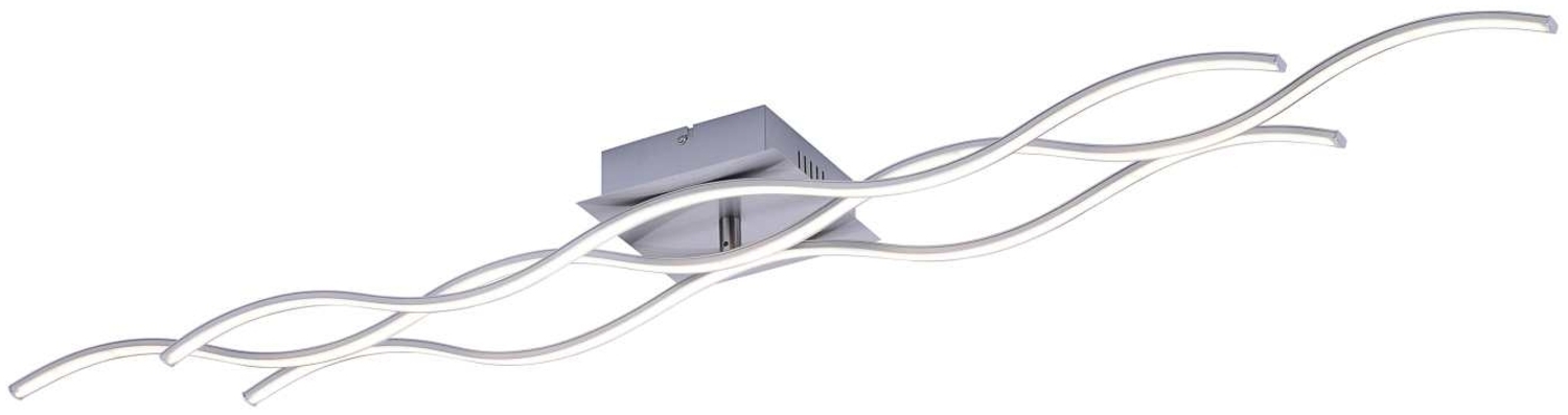 JUST LIGHT 15167-55 WAVE LED Deckenleuchte stahlfarben Wellenform 3000K 140cm Bild 1