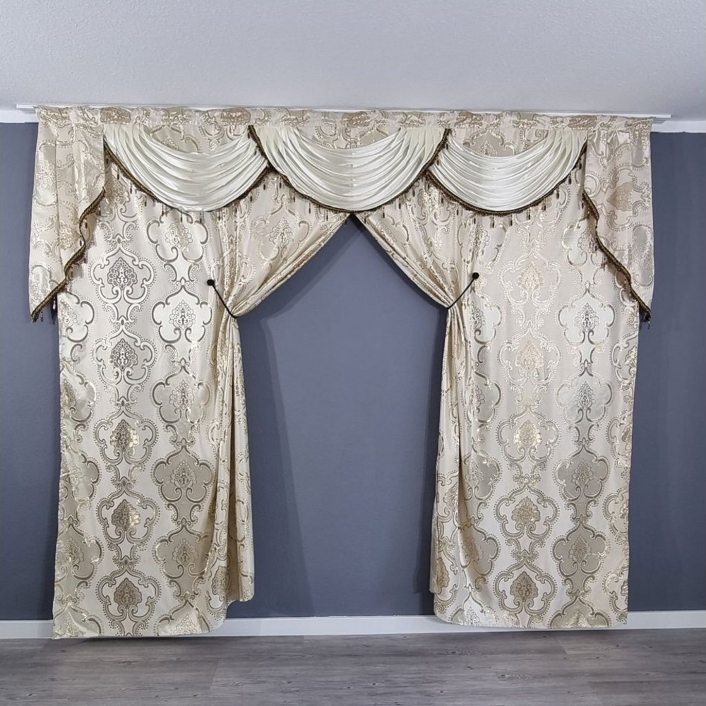 Gardinen by Justyna Verdunkelungsvorhang Barock Gardine Gold, Kräuselband (1 St), blickdicht, Polyester, Verdunkelung,Verdunkelt,Orientalisch,Barock styl,Perde,Jacquard Bild 1