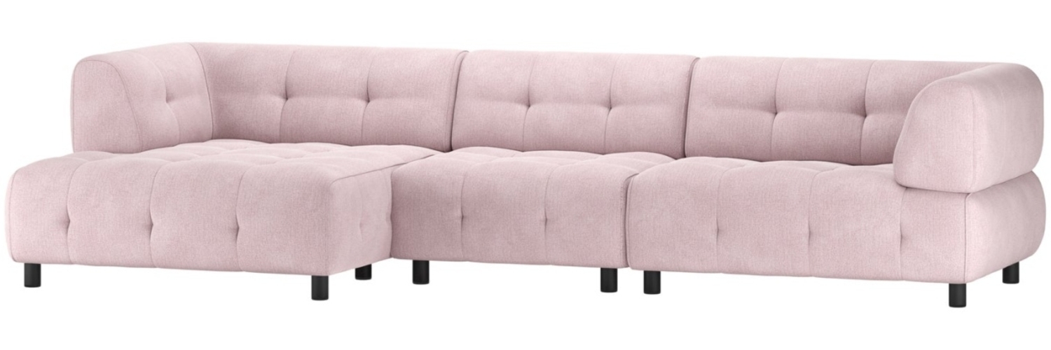 Chaiselongue Louis mit Flachgewebe Links, Mauve Bild 1