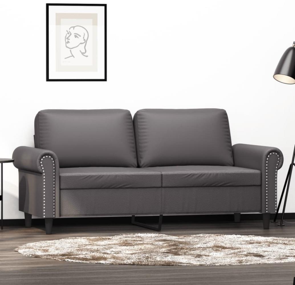 vidaXL 2-Sitzer-Sofa Grau 140 cm Kunstleder Bild 1