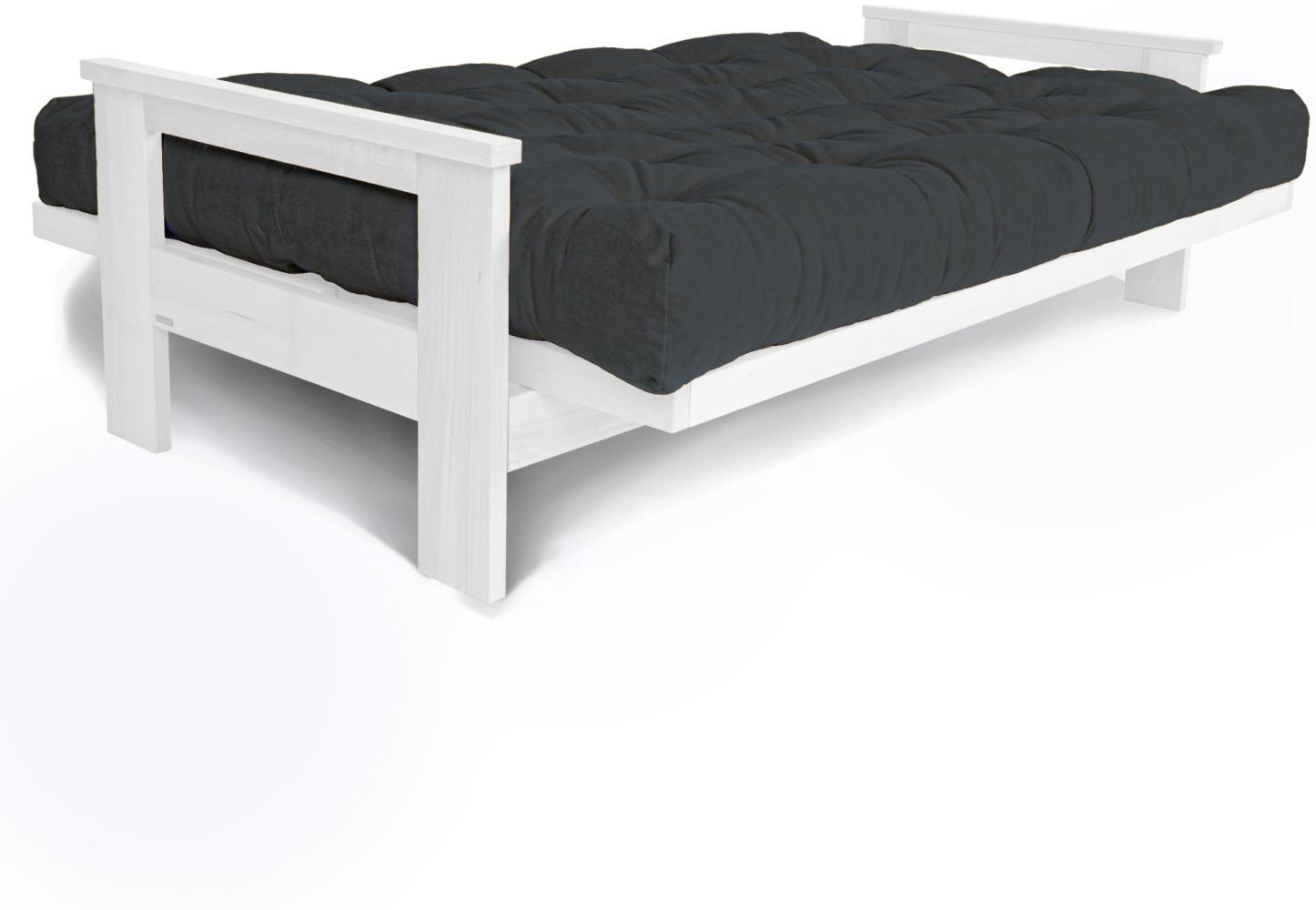 Marior HOME 'MEXICO' Klappsofa, Buchenholz, weiße Farbe, Graphit Bild 1