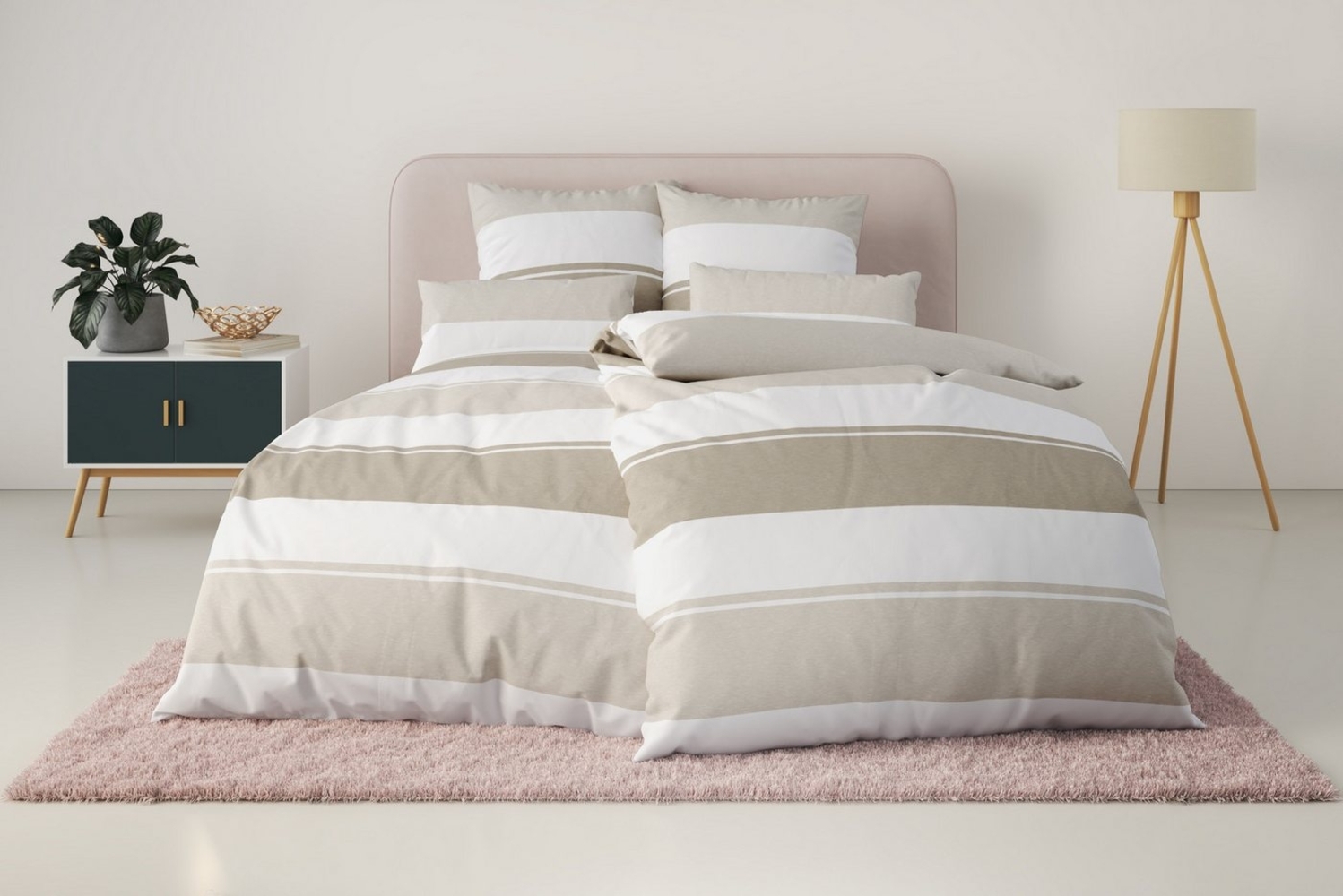 Home affaire Bettwäsche Yonne, Renforcé, 2 teilig, in frischen Farben, gestreifte Bettwäsche, ab Gr. 135x200 cm Bild 1