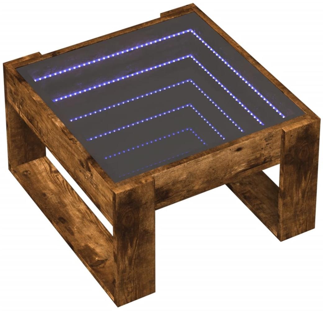 vidaXL Couchtisch mit Infinity-LED Räuchereiche 50x53x30 cm 847627 Bild 1