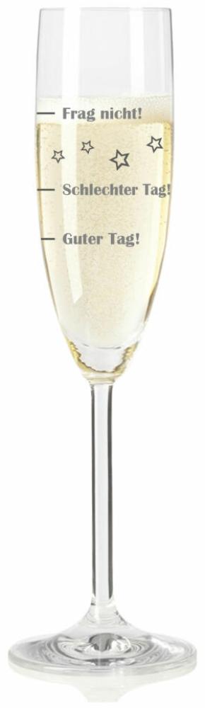 Leonardo Sektglas, Guter Tag!, Schlechter Tag!, Frag Nicht!, Geschenk Stimmungsglas mit lustiger Gravur, Mood Sekt Glas, 210 ml Bild 1