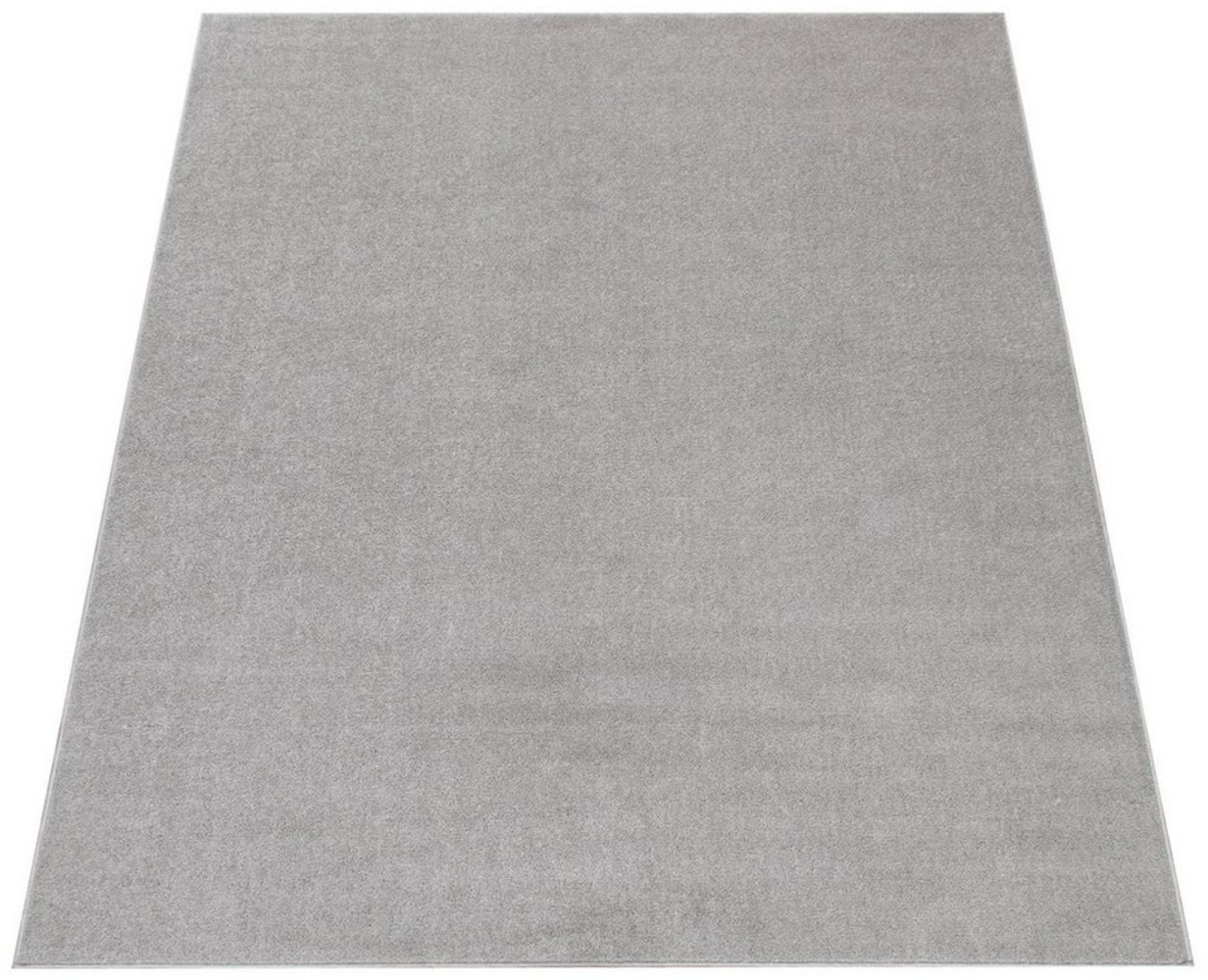 KADIMA DESIGN Teppich waschmaschinenwaschbar Unifarben Küche, Flur Waschbarer Teppich, Rechteckig, Höhe: 12 mm, Florhöhe: 8 mm, 100% Polypropylen, Rechteckig, 60x100cm, Silber Bild 1