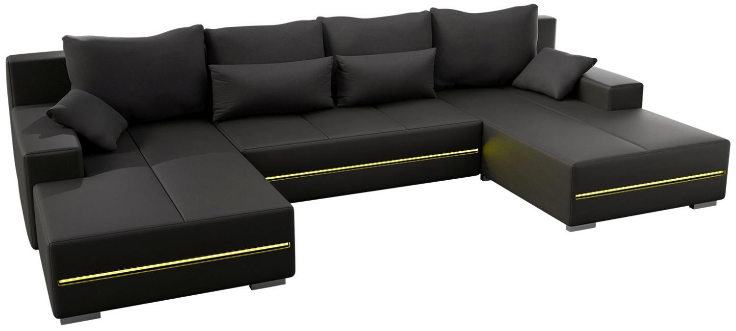 Juskys Sofa Malbun mit Schlaffunktion Dunkelgrau Bild 1