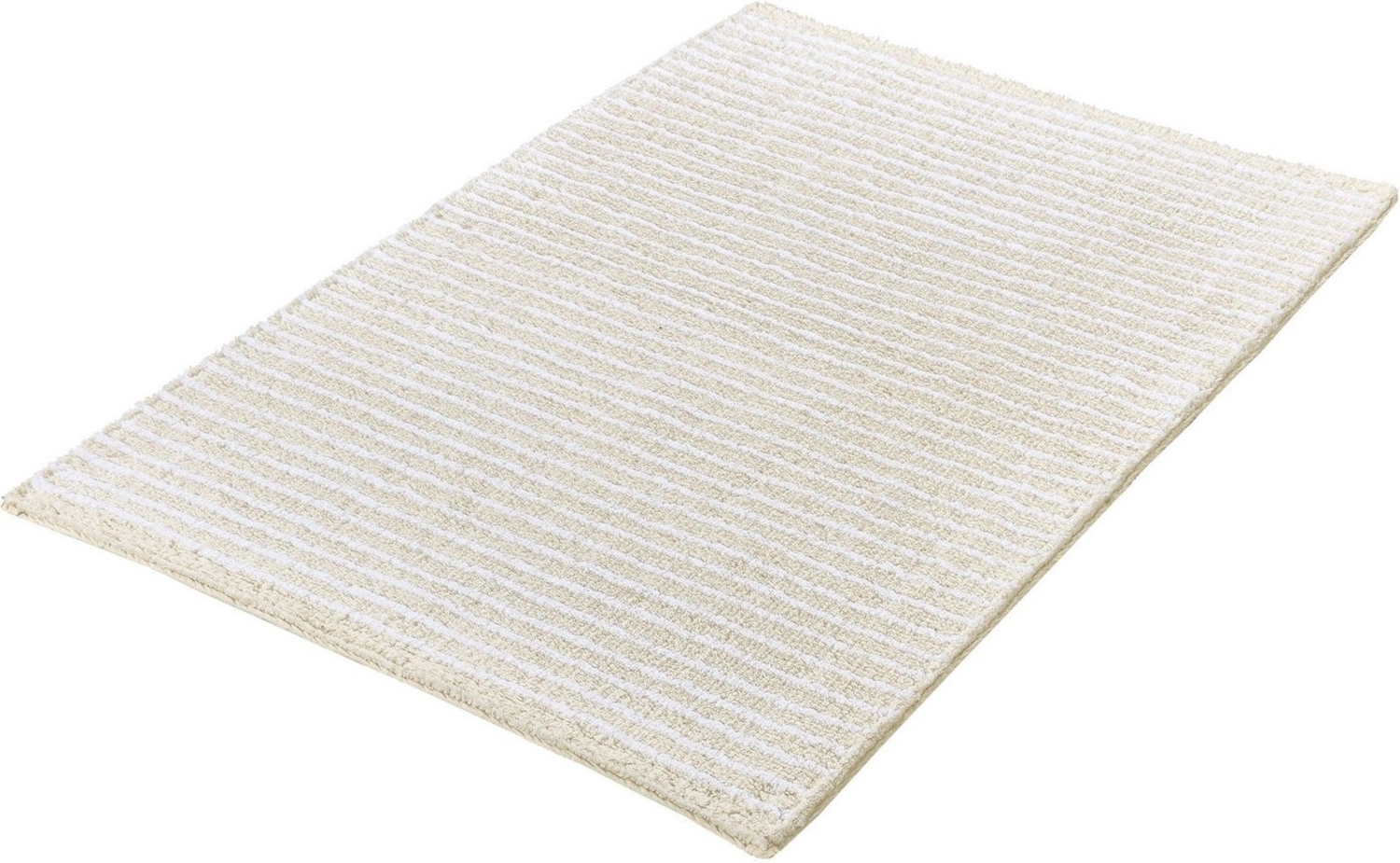 Kleine Wolke Badematte Amalia, Höhe 12 mm, rutschhemmend beschichtet, fußbodenheizungsgeeignet, Baumwolle, rechteckig, Badteppich, gestreift, leichter Hoch-Tief Effekt, reine Baumwolle Bild 1