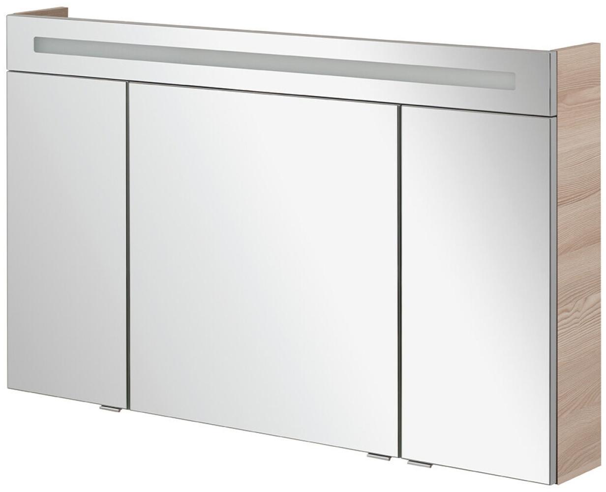 Fackelmann B.CLEVER LED Spiegelschrank 120 cm Braun hell Bild 1