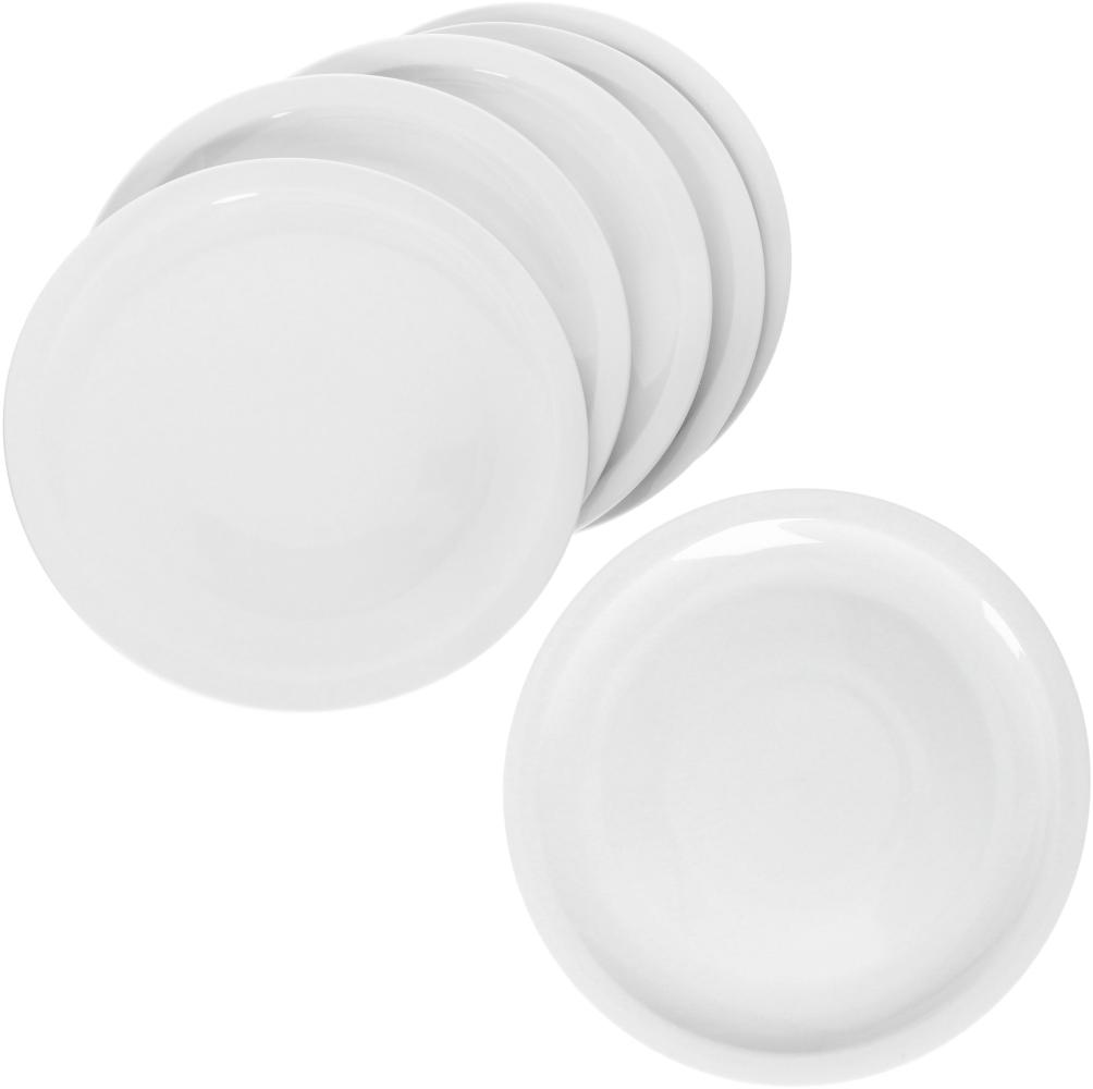 6er Set Bianco Pizzateller Ø30,5cm 6 Personen XL-Teller weiße große Platte Bild 1