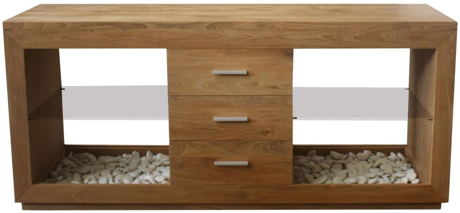 Waschbeckenunterschrank Timra aus Teakholz - Breite vom Unterschrank: 180 cm Bild 1