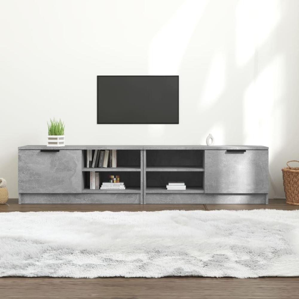 vidaXL TV-Schränke 2 Stk. Betongrau 80x35x36,5 cm Holzwerkstoff 811475 Bild 1