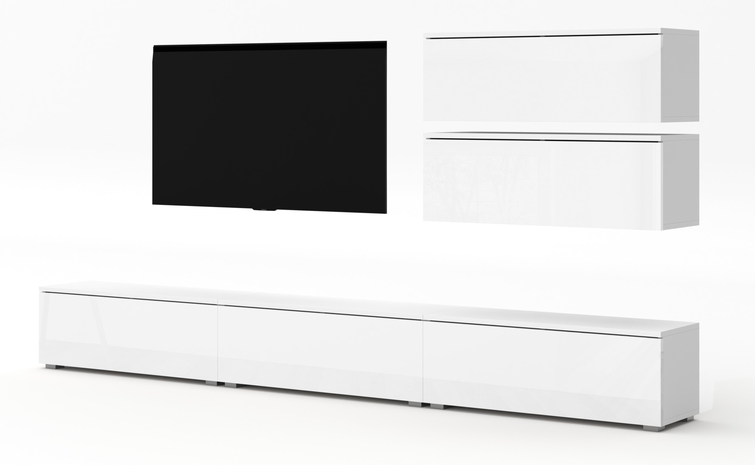 AX LIVING Hellgrau Bett Sevdayla Boxspringbett mit Bettkasten 140x200 Bild 1