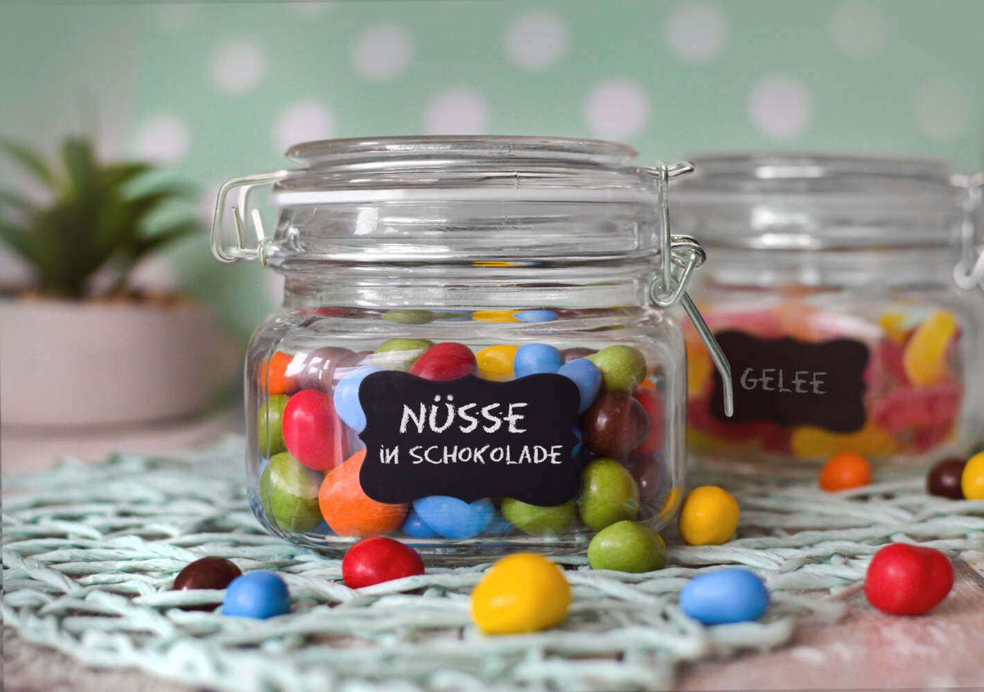 Einmachglas 500ml mit Bügelverschluss Tafelfeld Kreide Einmachgläser Vorratsglas Vorratsdose 2-12 Stk. Bild 1