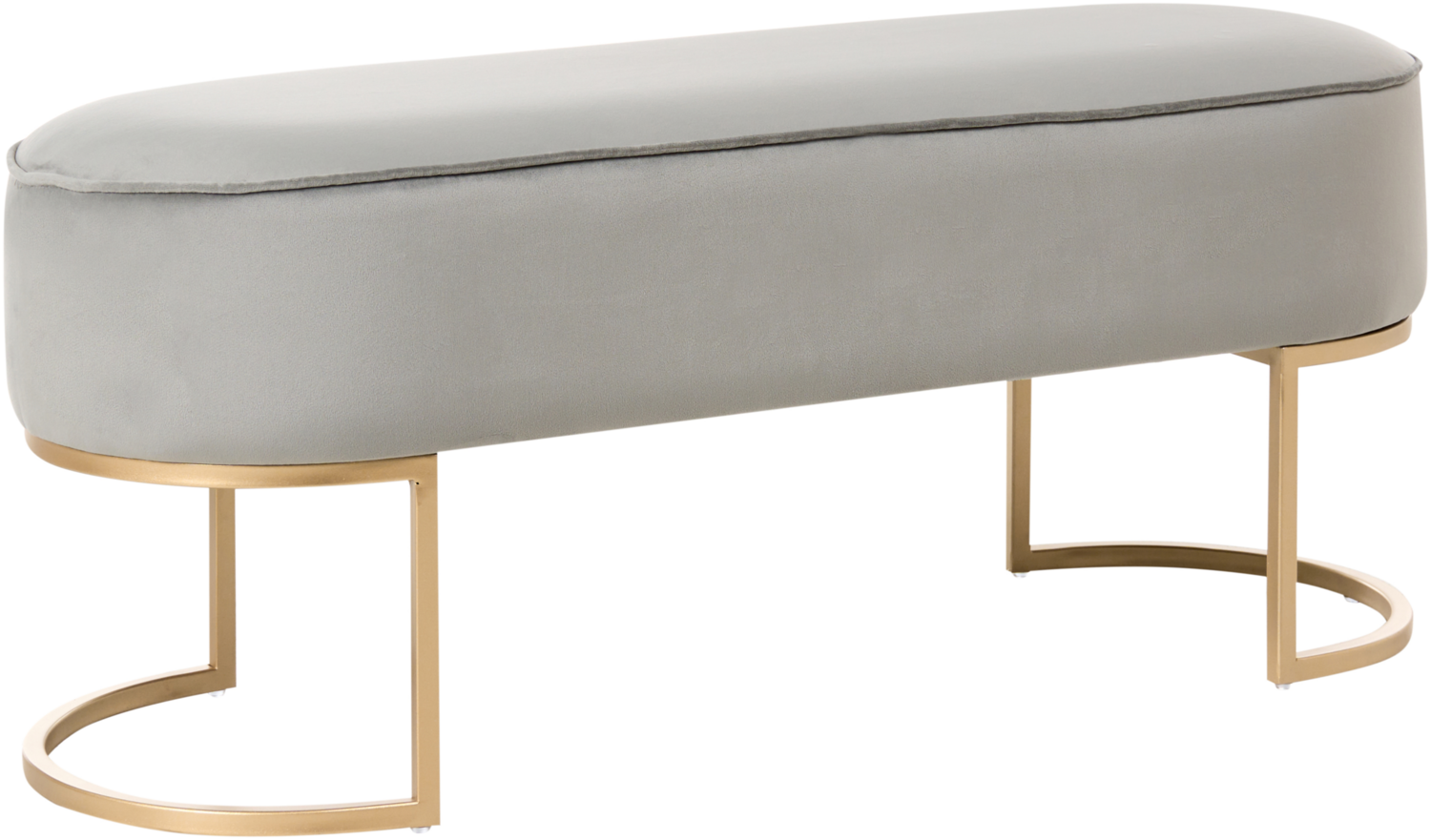 Bank MILRY Samtstoff Hellgrau Bild 1