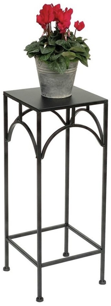 DanDiBo Blumenhocker Metall Schwarz Eckig 60 cm Blumenständer 96132 M Beistelltisch Modern, Blumensäule Pflanzenständer Pflanzenhocker Bild 1