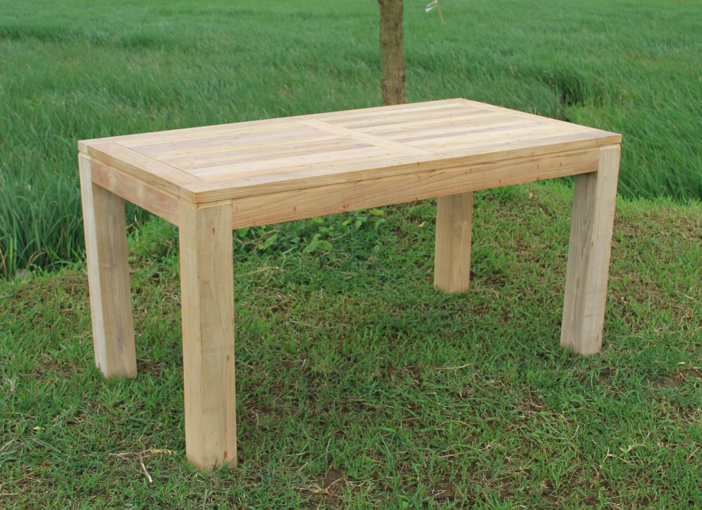 Massiver Premium Teak Tisch rechteckig Gartentisch Gartenmöbel Teakmöbel 150 cm Bild 1