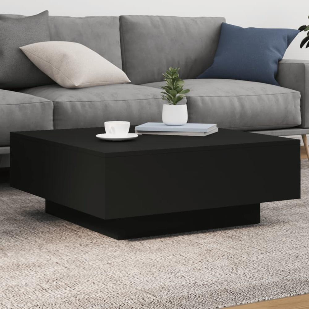 vidaXL Couchtisch Schwarz 80x80x31 cm Holzwerkstoff 836582 Bild 1