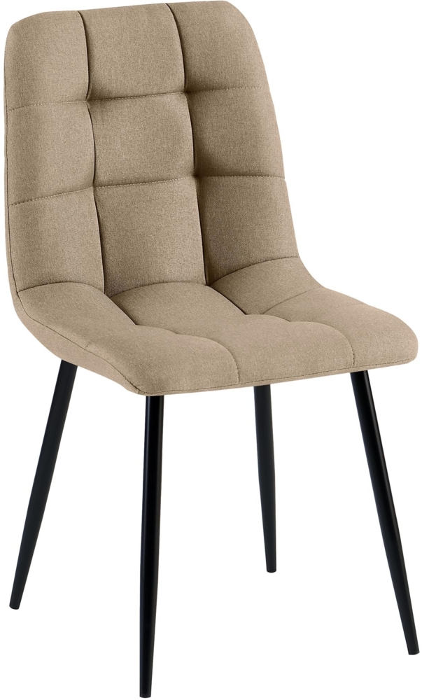 Esszimmerstuhl FANOR - Stoff Taupe 45x55x84 cm | Essstühle Esszimmerstühle Küchenstühle Wohnzimmerstühle Bild 1