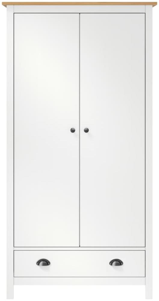 vidaXL Kleiderschrank mit 2 Türen Hill Range Weiß 89 x 50 x 170 cm Kiefer [288950] Bild 1